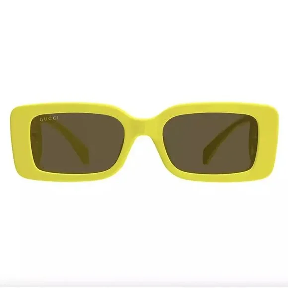 NWT GUCCI SUNGLASSES YELLOW WOMEN EYEWEAR GUCCI - www  display picture 3